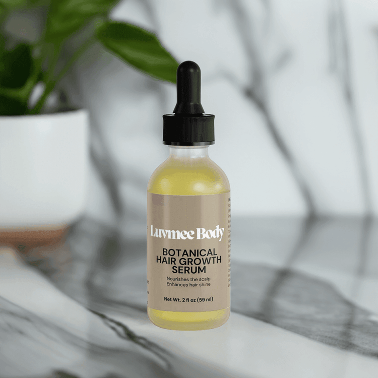 Natural Hair Growth Oil - Product Line | Natural Serums & Supplements for Thicker, Fuller Hair - Luvmee Body