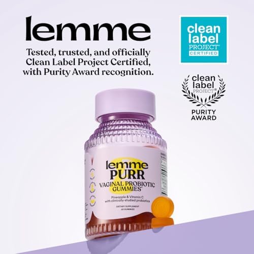 Lemme Purr Vaginal Probiotic Gummies for Women, 30-Day Supply