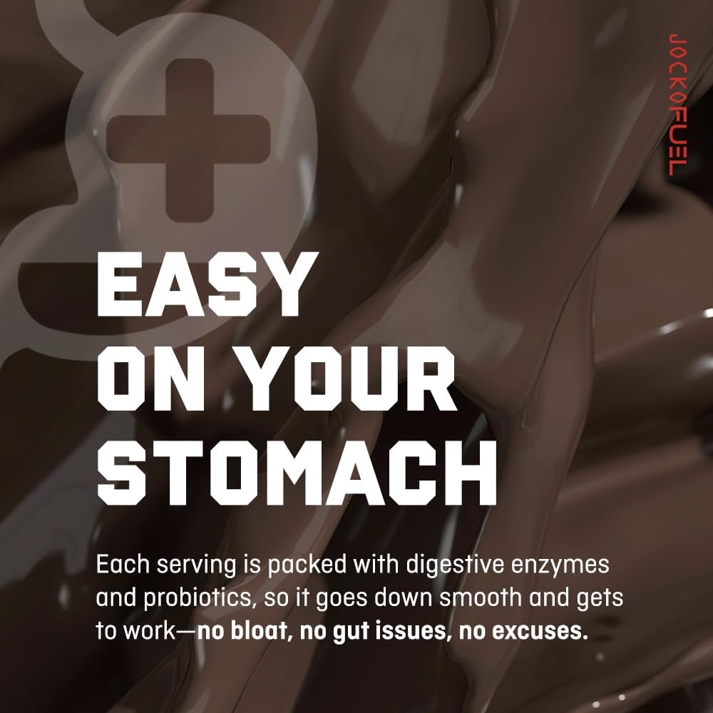 Jocko Fuel Whey Protein Powder, Gingerbread Cookie, 22g Protein, Digestive Enzymes + Probiotic Blend, No Sugar Added, with Essential Amino Acids + Electrolyte Minerals, 31 Servings