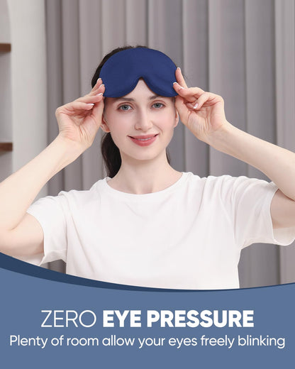 MZOO Luxury Sleep Mask, 3D Spacious for Long Lashes Blocking Light