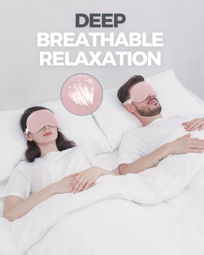 MZOO Luxury Sleep Mask, 3D Spacious for Long Lashes Blocking Light