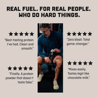 Jocko Fuel Whey Protein Powder, Gingerbread Cookie, 22g Protein, Digestive Enzymes + Probiotic Blend, No Sugar Added, with Essential Amino Acids + Electrolyte Minerals, 31 Servings