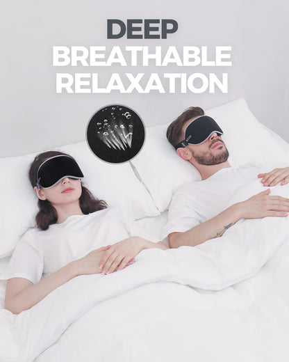 MZOO Luxury Sleep Mask, 3D Spacious for Long Lashes Blocking Light