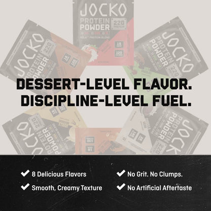 Jocko Fuel Whey Protein Powder, Gingerbread Cookie, 22g Protein, Digestive Enzymes + Probiotic Blend, No Sugar Added, with Essential Amino Acids + Electrolyte Minerals, 31 Servings