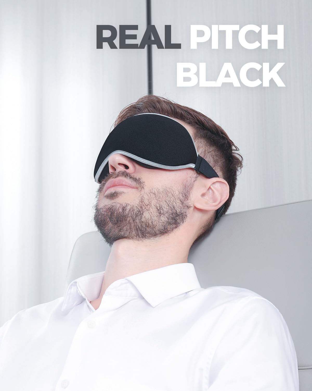 MZOO Luxury Sleep Mask, 3D Spacious for Long Lashes Blocking Light