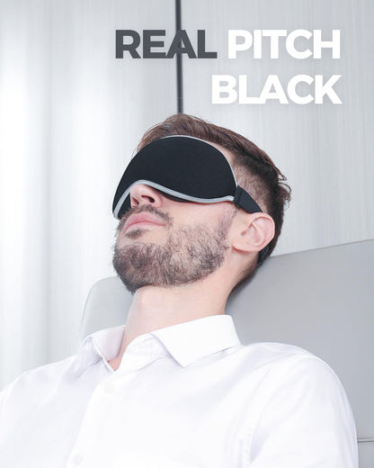 MZOO Luxury Sleep Mask, 3D Spacious for Long Lashes Blocking Light
