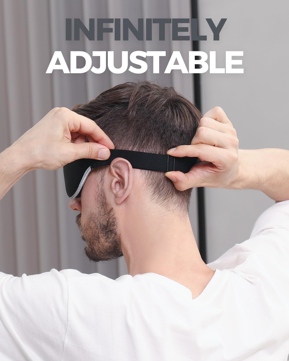 MZOO Luxury Sleep Mask, 3D Spacious for Long Lashes Blocking Light