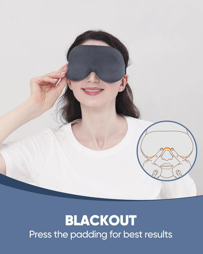 MZOO Luxury Sleep Mask, 3D Spacious for Long Lashes Blocking Light