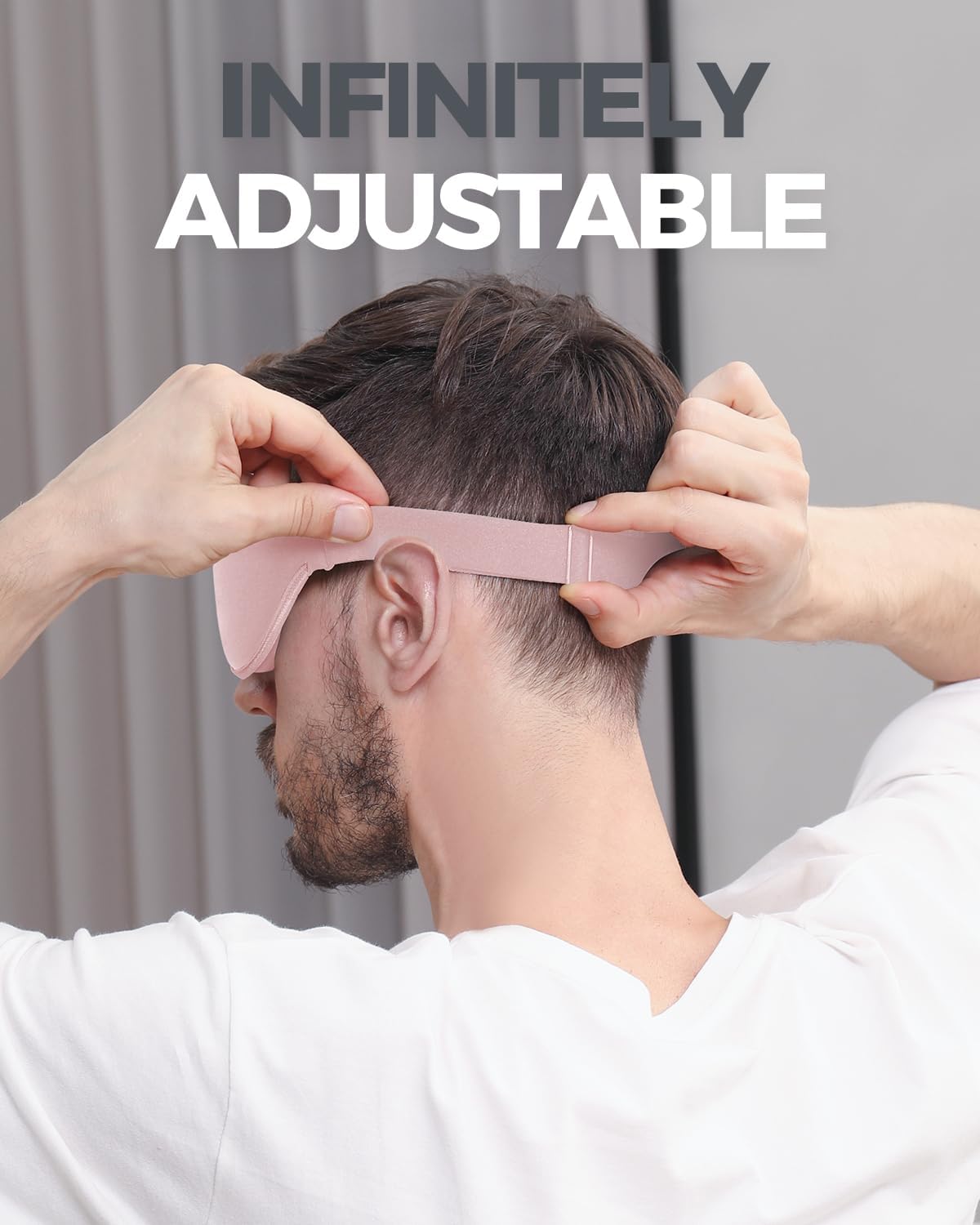 MZOO Luxury Sleep Mask, 3D Spacious for Long Lashes Blocking Light