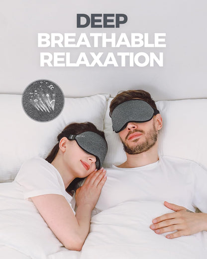 MZOO Luxury Sleep Mask, 3D Spacious for Long Lashes Blocking Light