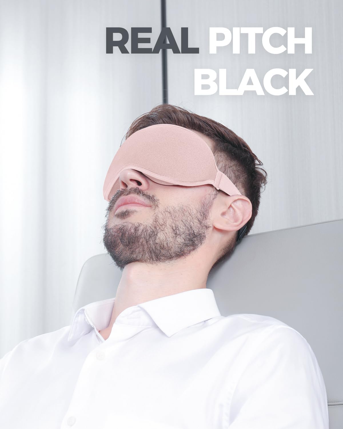 MZOO Luxury Sleep Mask, 3D Spacious for Long Lashes Blocking Light