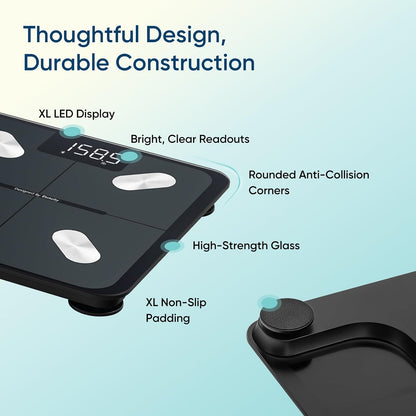 Etekcity Upgraded Smart Scale for Body Weight Fat and BMI, FSA Eligible