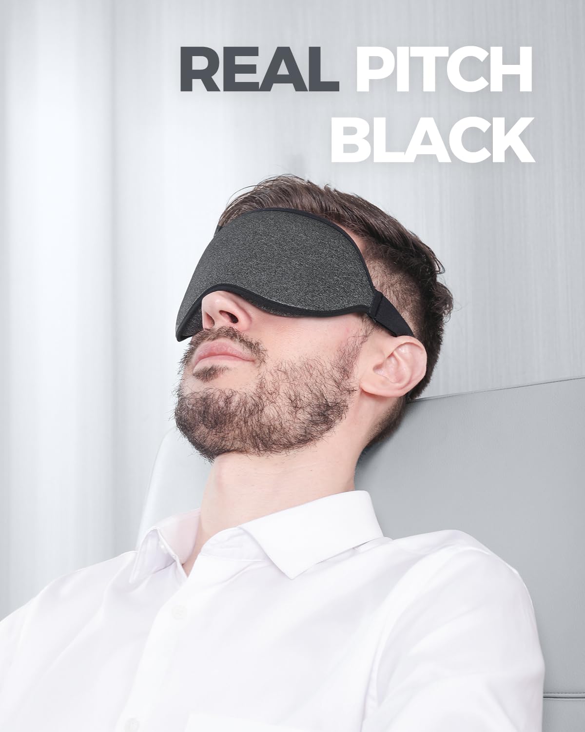 MZOO Luxury Sleep Mask, 3D Spacious for Long Lashes Blocking Light