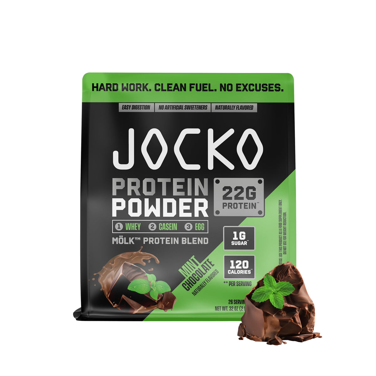 Jocko Fuel Whey Protein Powder, Gingerbread Cookie, 22g Protein, Digestive Enzymes + Probiotic Blend, No Sugar Added, with Essential Amino Acids + Electrolyte Minerals, 31 Servings