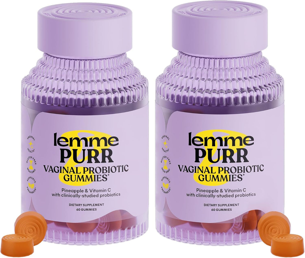 Lemme Purr Vaginal Probiotic Gummies for Women, 30-Day Supply
