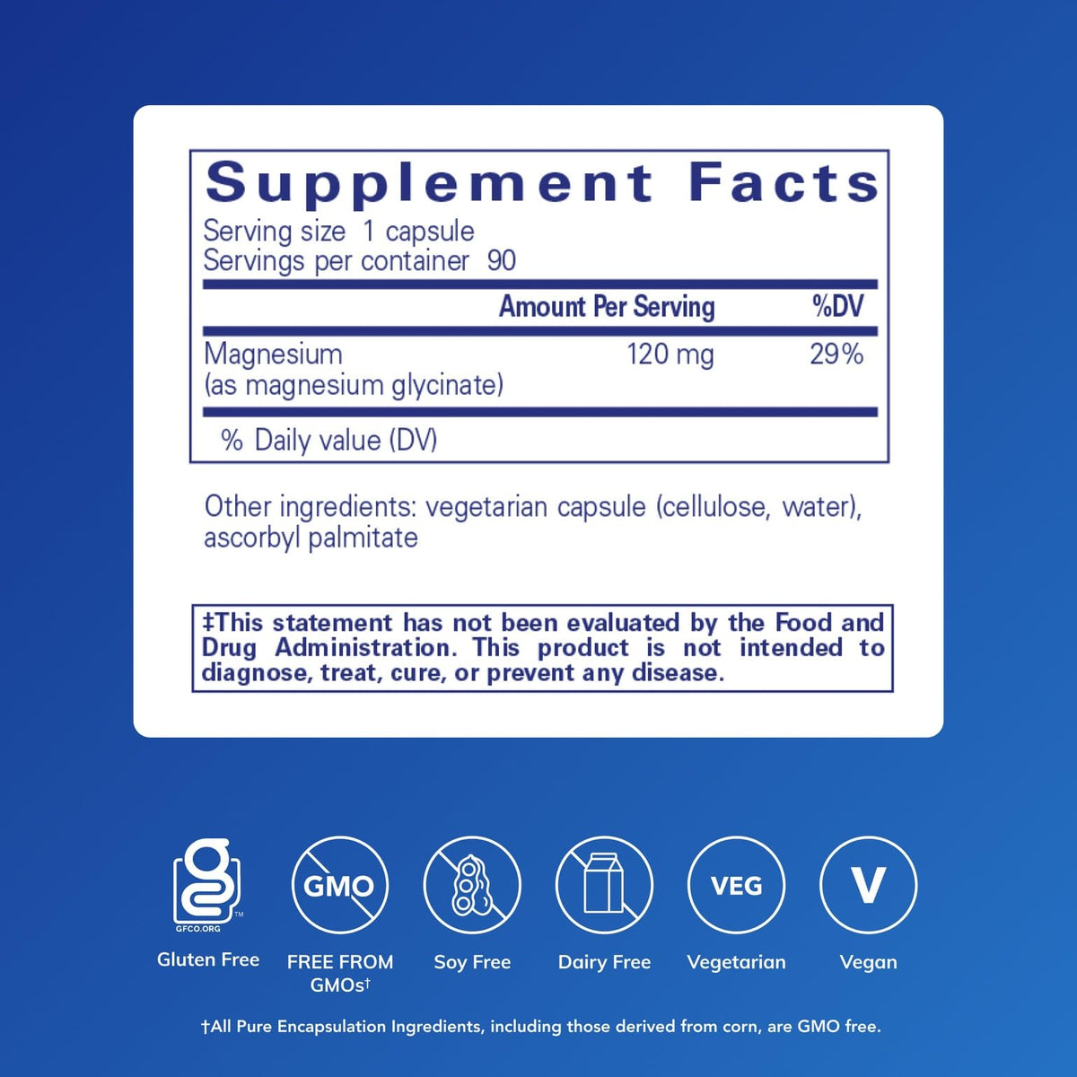 Pure Encapsulations Magnesium (Glycinate), 180 Capsules