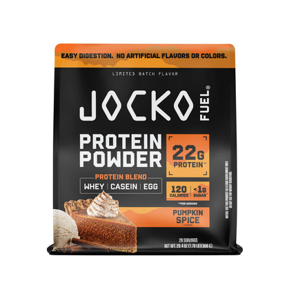 Jocko Fuel Whey Protein Powder, Gingerbread Cookie, 22g Protein, Digestive Enzymes + Probiotic Blend, No Sugar Added, with Essential Amino Acids + Electrolyte Minerals, 31 Servings