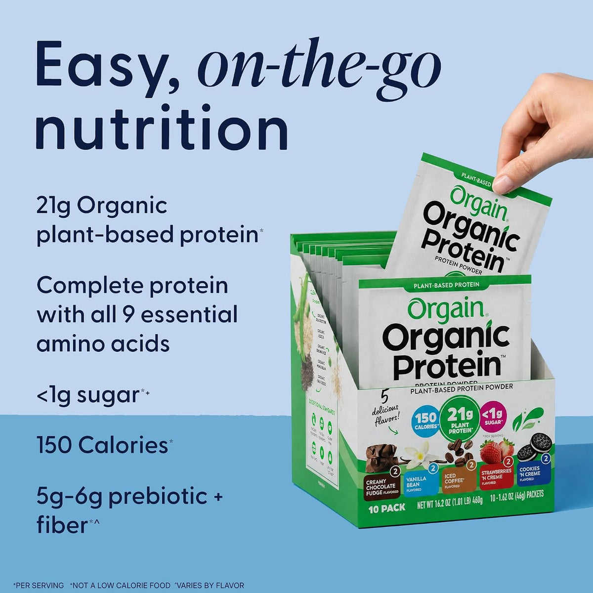 Orgain Organic Vegan 21g Protein Powder, Strawberries & Cream, 2.03 lb