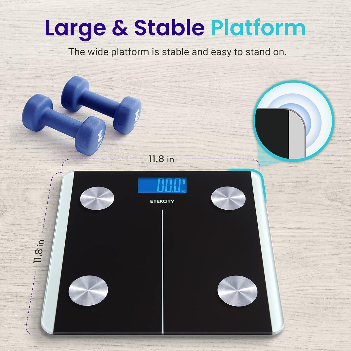Etekcity Upgraded Smart Scale for Body Weight Fat and BMI, FSA Eligible