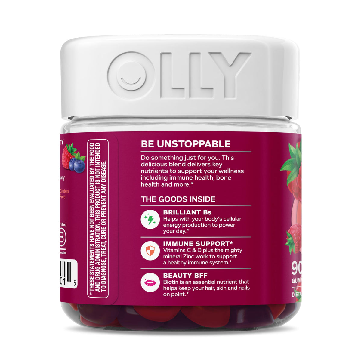 OLLY Women's Multivitamin, Supports Overall Wellness,* Biotin - 130 Count