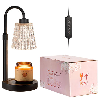 Gold Candle Warmer Lamp with Timer, Dimmable Candle Warmer for Jar Candles, Height Adjustable Wax Melts Warmer, Birthday Gifts for Women Mom, House Warming Gifts New Home Decor