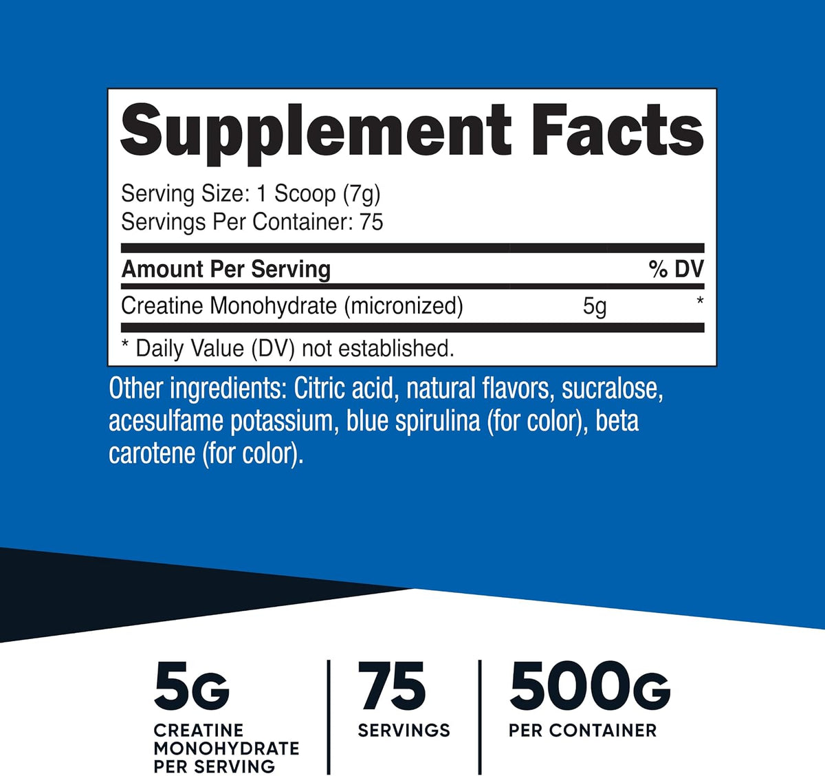 Nutricost Micronized Creatine Monohydrate Powder - 500g (100 Servings) - Pure Unflavored - 5g Per Serving - Non-GMO, Gluten Free