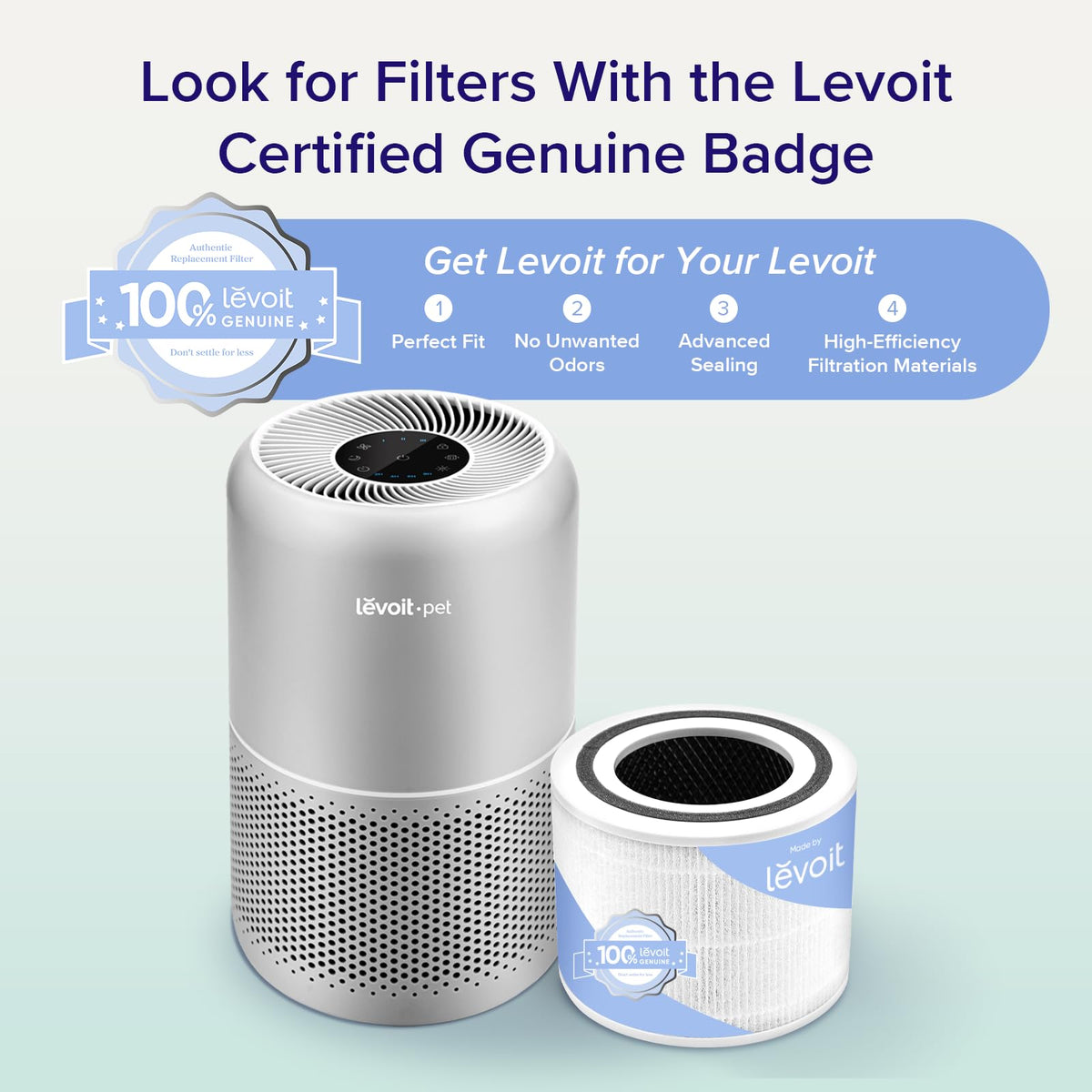 Levoit Air Purifier for Home Pets Hair Allergens in Bedroom Quiet Purifiers