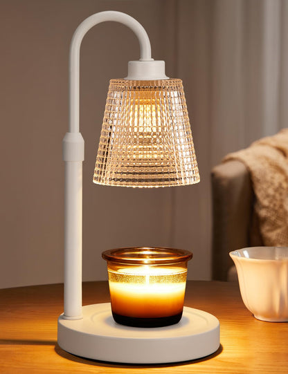 Gold Candle Warmer Lamp with Timer, Dimmable Candle Warmer for Jar Candles, Height Adjustable Wax Melts Warmer, Birthday Gifts for Women Mom, House Warming Gifts New Home Decor