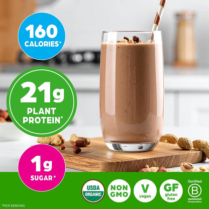 Orgain Organic Vegan 21g Protein Powder, Strawberries & Cream, 2.03 lb