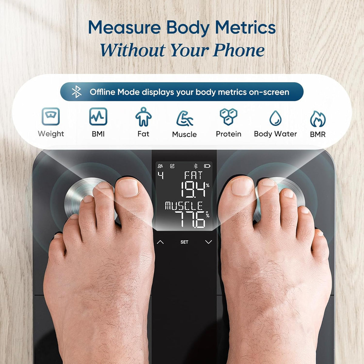 Etekcity Upgraded Smart Scale for Body Weight Fat and BMI, FSA Eligible