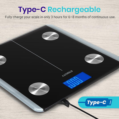 Etekcity Upgraded Smart Scale for Body Weight Fat and BMI, FSA Eligible