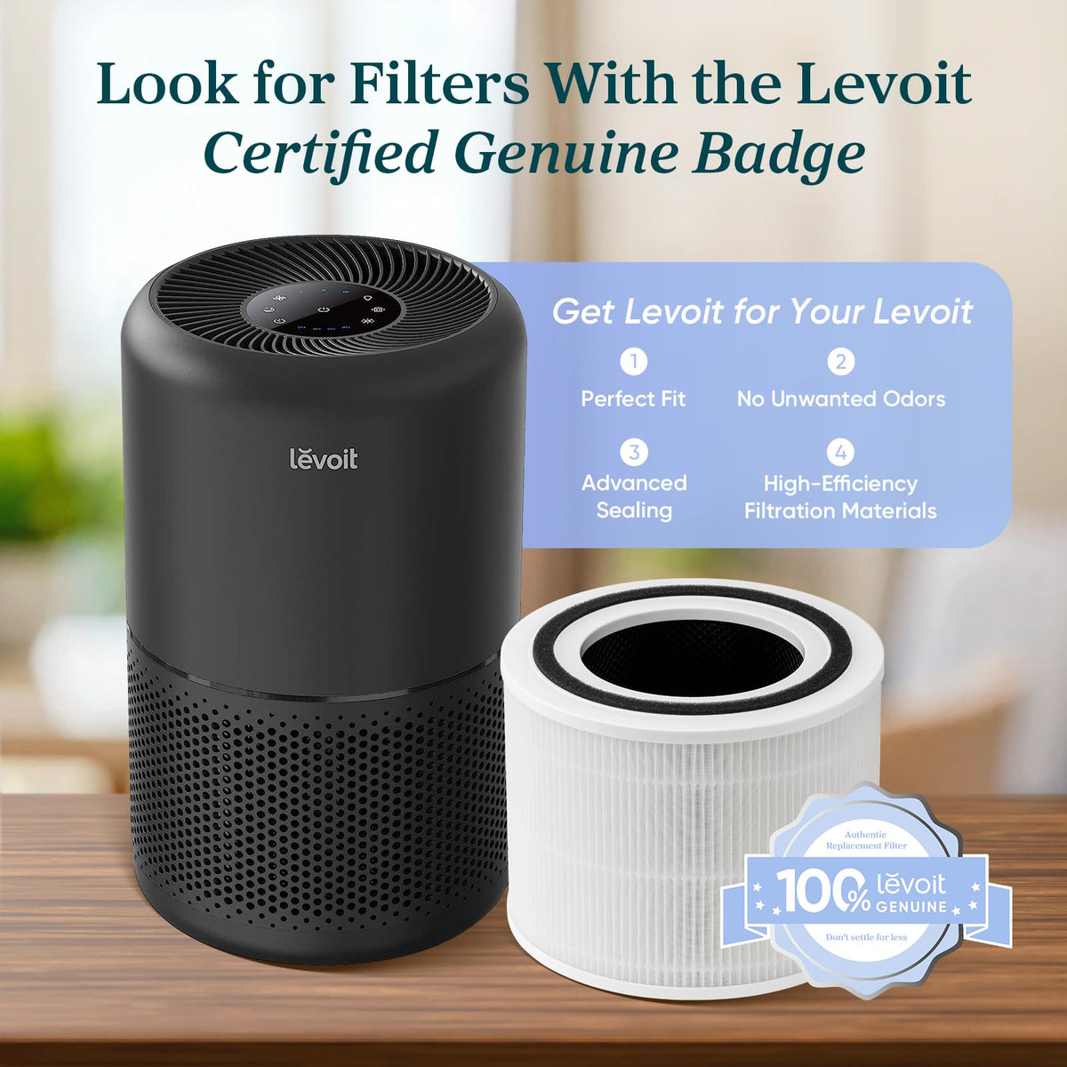 Levoit Air Purifier for Home Pets Hair Allergens in Bedroom Quiet Purifiers