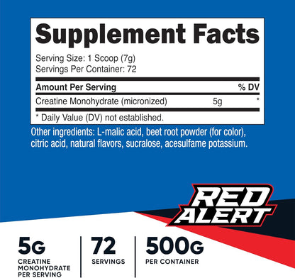 Nutricost Micronized Creatine Monohydrate Powder - 500g (100 Servings) - Pure Unflavored - 5g Per Serving - Non-GMO, Gluten Free