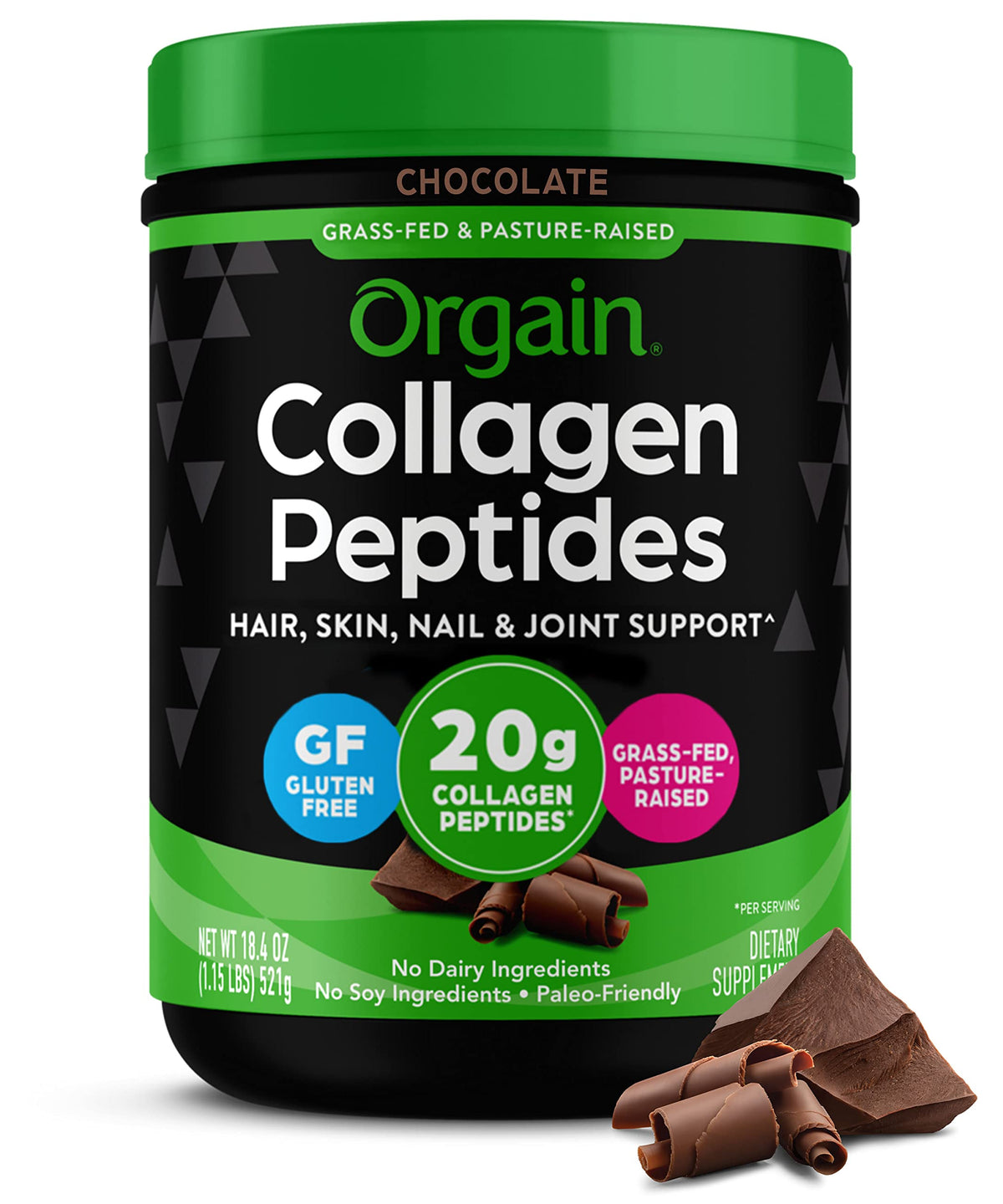 Orgain 20g Hydrolyzed Collagen Peptides + 50 Organic Superfoods Powder, 1lb