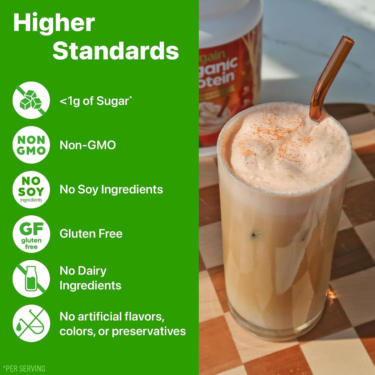 Orgain Organic Vegan 21g Protein Powder, Strawberries & Cream, 2.03 lb