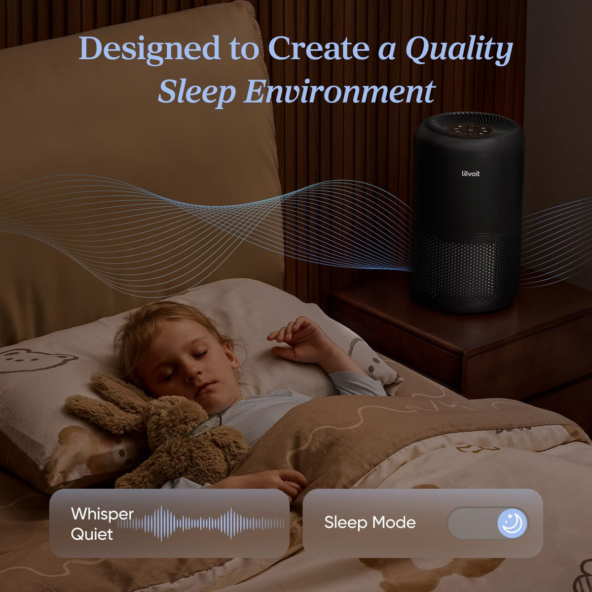 Levoit Air Purifier for Home Pets Hair Allergens in Bedroom Quiet Purifiers