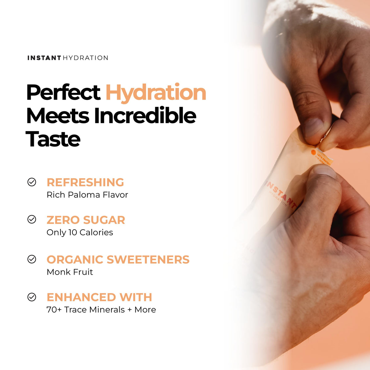 Instant Hydration Sugar Free Electrolytes Powder Packets - Strawberry Lemon Electrolyte Drink Mix & Travel Essentials - Post Workout Recovery, Brain Health, Muscle & Tissue Support - 20 Sticks