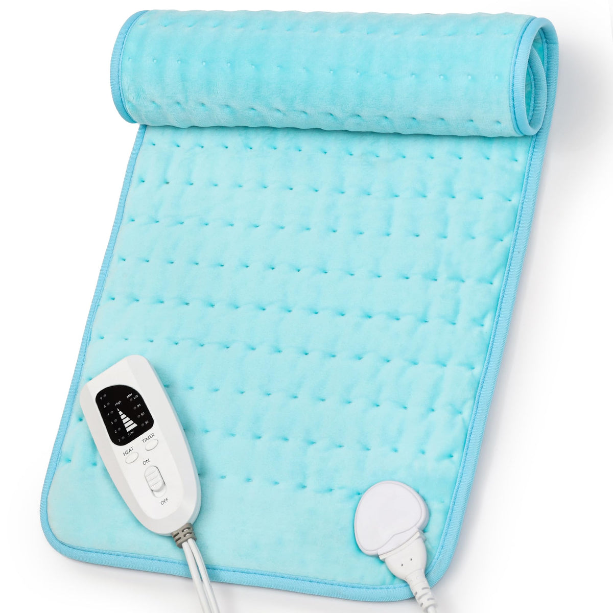 Heating Pad,Electric Heating Pad,Heating Pad for Back,Light Gray,24x12Inch