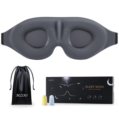 MZOO Luxury Sleep Mask, 3D Spacious for Long Lashes Blocking Light