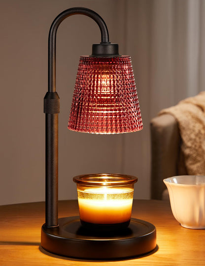 Gold Candle Warmer Lamp with Timer, Dimmable Candle Warmer for Jar Candles, Height Adjustable Wax Melts Warmer, Birthday Gifts for Women Mom, House Warming Gifts New Home Decor