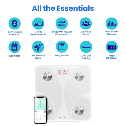 Etekcity Upgraded Smart Scale for Body Weight Fat and BMI, FSA Eligible