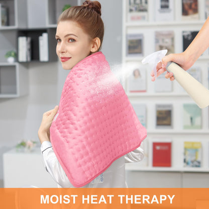 Heating Pad,Electric Heating Pad,Heating Pad for Back,Light Gray,24x12Inch