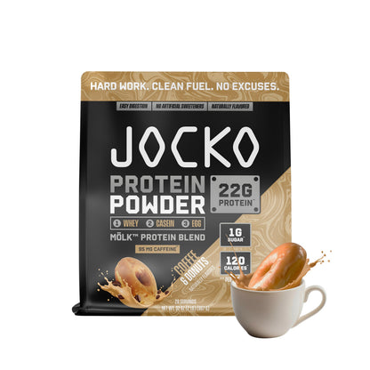 Jocko Fuel Whey Protein Powder, Gingerbread Cookie, 22g Protein, Digestive Enzymes + Probiotic Blend, No Sugar Added, with Essential Amino Acids + Electrolyte Minerals, 31 Servings