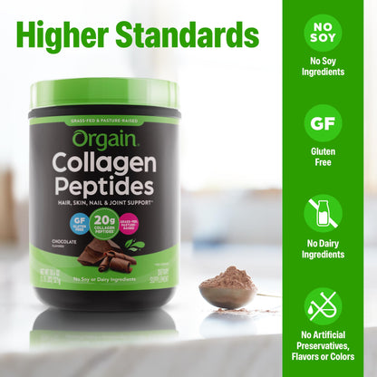 Orgain 20g Hydrolyzed Collagen Peptides + 50 Organic Superfoods Powder, 1lb