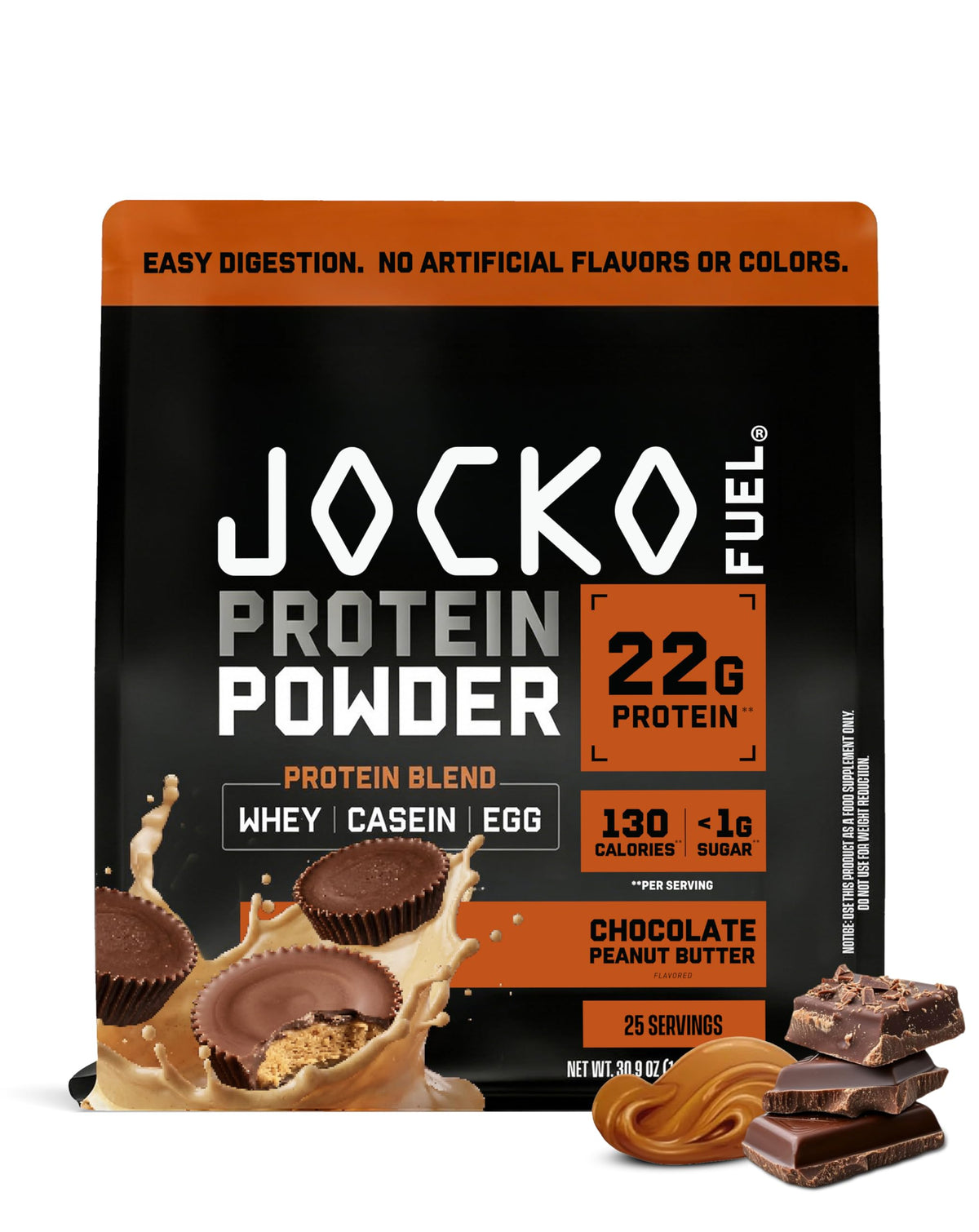 Jocko Fuel Whey Protein Powder, Gingerbread Cookie, 22g Protein, Digestive Enzymes + Probiotic Blend, No Sugar Added, with Essential Amino Acids + Electrolyte Minerals, 31 Servings