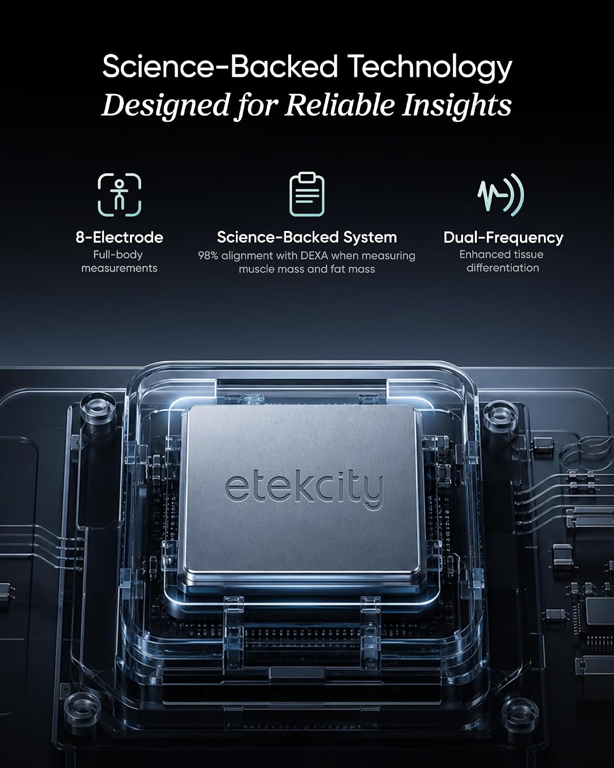 Etekcity Upgraded Smart Scale for Body Weight Fat and BMI, FSA Eligible