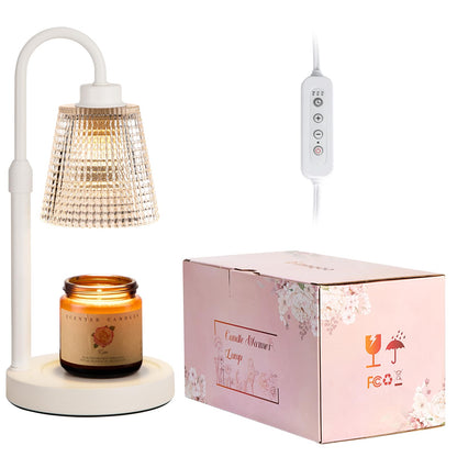 Gold Candle Warmer Lamp with Timer, Dimmable Candle Warmer for Jar Candles, Height Adjustable Wax Melts Warmer, Birthday Gifts for Women Mom, House Warming Gifts New Home Decor