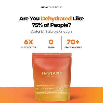 Instant Hydration Sugar Free Electrolytes Powder Packets - Strawberry Lemon Electrolyte Drink Mix & Travel Essentials - Post Workout Recovery, Brain Health, Muscle & Tissue Support - 20 Sticks