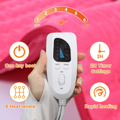 Heating Pad,Electric Heating Pad,Heating Pad for Back,Light Gray,24x12Inch