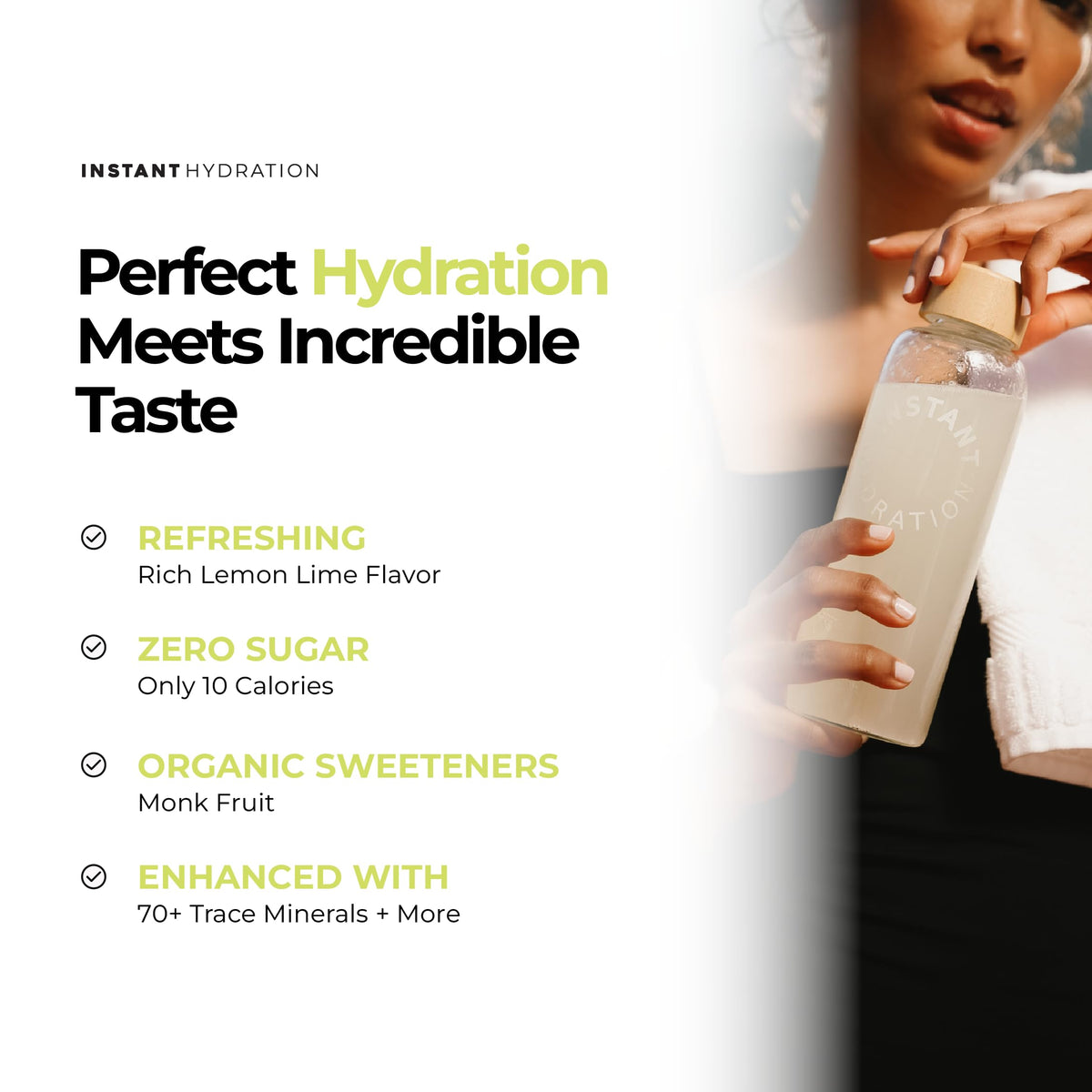 Instant Hydration Sugar Free Electrolytes Powder Packets - Strawberry Lemon Electrolyte Drink Mix & Travel Essentials - Post Workout Recovery, Brain Health, Muscle & Tissue Support - 20 Sticks
